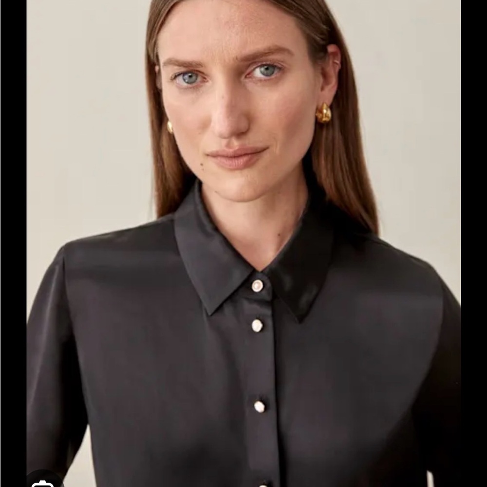Reformation 100% silk button down (never worn) - Picture 2 of 5